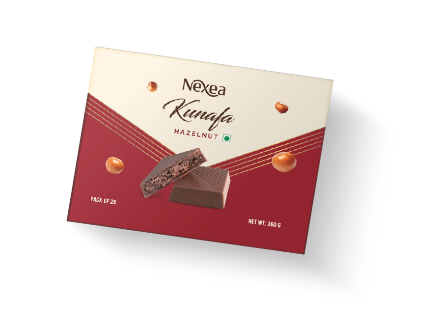 Hazelnut Kunafa 360g (20 Pcs) — Kunafa by Nexa Chocolate Factory